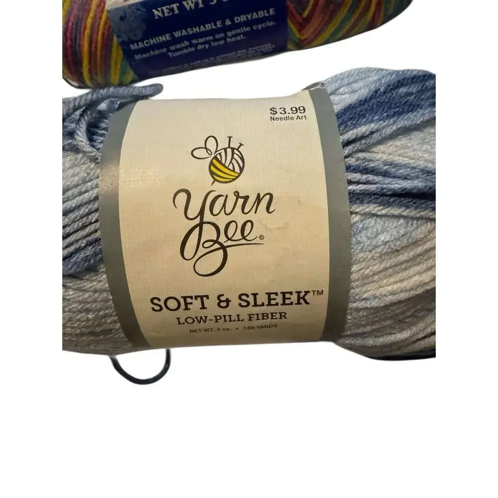 Mixed Acrylic Yarn‎ Lot Yarn Bee Soft & Sleek Bulk Mill End + Partial Balls Knit
